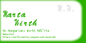 marta wirth business card